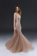 Armin Brown Lace Tulle Formal Gown for women, from JOSEPHINE, The Viet Concept