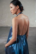 Lam Phiem Halter Silk Flow Gown for women, from DAS LA VIE, The Viet Concept 