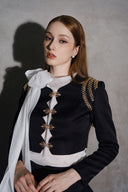 Alva Crystal-Shoulder Satin Three-Piece Gown Set for women, from DANG PHONG DESIGNER, The Viet Concept