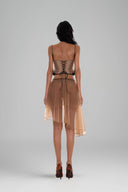 Brown Lou Strap Corset for women, from Huelley Rose, The Viet Concept 
