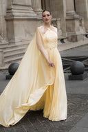 Yune Imperial Halter Cape Chiffon Gown for women, from JOSEPHINE, The Viet Concept 