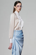  Silven Straight Cuff Sleeved Silk Blend Shirt for women, from White Plan, The Viet Concept 