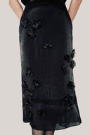 Thalia Straight Flower Applique Organza Midi Skirt for ươmen, from HOBB, The Viet Cocnept 
