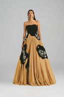 Celestia 3D Crystal Floral Off-Shoulder Evening Gown for women, from L'SCARLETT, The Viet Concept