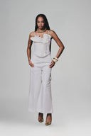 White Petal Bustier Top for women, from Keira Tong, The Viet Concept