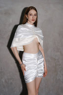 Charmaine Draped Silk Two-Piece Set for women, from DANG PHONG DESIGNER, The Viet Concept
