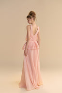 LINH PHUNG • Lys Beaded Lily Shimmer Silk A-Line Gown