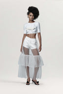 Isla Grace Ethereal White Layered Mini Skirt Set for women, from DAS LA VIE, The Viet Concept 