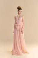 LINH PHUNG • Lys Beaded Lily Shimmer Silk A-Line Gown