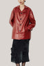 Tara Straight Side Pocket Faux Leather Coat for women, from HOBB, The Viet Concept 