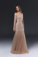 Armin Brown Lace Tulle Formal Gown for women, from JOSEPHINE, The Viet Concept