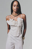 White Petal Bustier Top for women, from Keira Tong, The Viet Concept