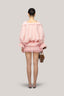Pink Latisha Peplum Johnny Collar Organza Voile Mini Set for women, from Das La Vie, The Viet Concept 