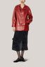 Tara Straight Side Pocket Faux Leather Coat for women, from HOBB, The Viet Concept 