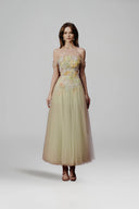 Florence 3D Floral Glitter Tulle Midi Dress for women, from JOSEPHINE, The Viet Concept