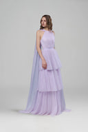 Dreamy Purple Chiffon Draped Evening Gown for women, from JOSEPHINE, The Viet Concept