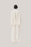  White Minh Nga Trapezoid High Neck Satin Cape for women, from TINH, The Viet Concept