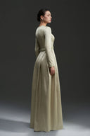Crystal Waist Silk Taffeta Square Neck A-Line Evening Gown for women, from IHF STUDIO, The Viet Concept 