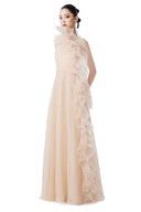 Regal Chevron Beaded Ruffle Gown for women, from MR CRAZY & LADY SEXY, The Viet Concept 