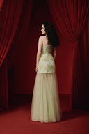 Lorean Floral Embellished Strapless Mermaid Tulle Gown for women, from JOSEPHINE, The Viet Concept