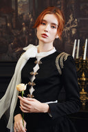 Alva Crystal-Shoulder Satin Three-Piece Gown Set for women, from DANG PHONG DESIGNER, The Viet Concept