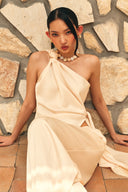 XITA • Ivory Silk Wide-Leg Trousers