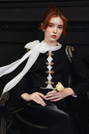 Alva Crystal-Shoulder Satin Three-Piece Gown Set for women, from DANG PHONG DESIGNER, The Viet Concept