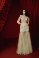 Lorean Floral Embellished Strapless Mermaid Tulle Gown for women, from JOSEPHINE, The Viet Concept