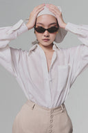 White Linen Long Slevees Shirt for women, from Keira Tong, The Viet Concept 