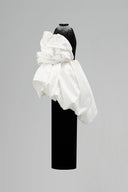 Monochrome One-Shoulder Draped Rose Crepe Column Gown for women, from IHF ATELIER, The Viet Concept 