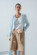 HOBB • Longline Tailored Cotton Twill Shorts
