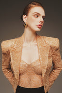 MARGÉE ATELIER • Aestra Couture Sequin Bralette & Cropped Blazer Set
