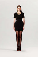 Velaria Embellished Cape Crepe Gown for women, from DO LONG, The Viet Concept 