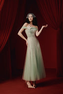 Tinley Lace Off-Shoulder Tulle A-Line Midi Evening Gown for women, from JOSEPHINE, The Viet Concept