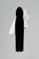 Monochrome One-Shoulder Draped Rose Crepe Column Gown for women, from IHF ATELIER, The Viet Concept 