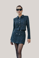 Megan Cropped Collared Neck Tweed Jacket for women, from HOBB, The Viet Concept 