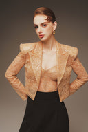 MARGÉE ATELIER • Aestra Couture Sequin Bralette & Cropped Blazer Set
