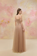 Talyah Layered Tulle Corset Maxi Dress for women, from JOSEPHINE, The Viet Concept 
