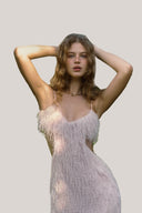  Cream Le Miele Strappy Cowl Maxi Dress for women, from La Vierge, The Viet Concept 