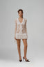 Blanche Lucia V-neck Long Selevees Mini Dress for woman, from La Vierge, the Viet Concept 