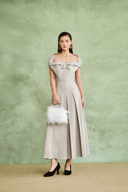 Gray Venice Midi Dress for women, from WHITE PLAN, The Viet Concept 