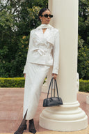 Aseel Belted Double-Breasted Twill Coat for women, from HOBB, The Viet Concept