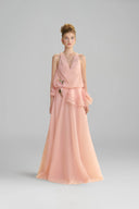 LINH PHUNG • Lys Beaded Lily Shimmer Silk A-Line Gown