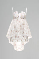 LUCILLA • Daisy Floral Chiffon High-Low Mini Dress