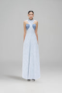 Yore Celestial Cowl Neck Flared Bodysuit Gown for women, from SORAMAME, The Viet Concept