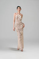 Le Corail 3D Floral Sequined Mesh Fishtail Gown for women, from VONTIER DE MONTIER, The Viet Concept