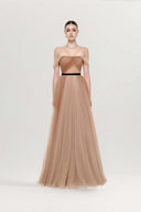 Ameline Gradient Sculpted Maxi Dress for women, from JOSEPHINE, The Viet Concept 