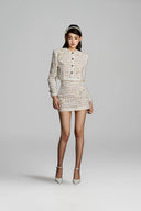 Embroidered Cropped Tweed Blazer for women, from KEIRA TONG, The Viet Concept 