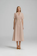 WHITE PLAN • Dynasty Carolan Structured Midi Dress