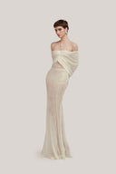 Phoebe Mermaid Off-Shoulder Lace Floor Length Set for women, from POEM, The Viet Concept 